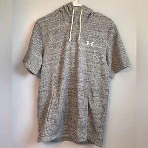 Under Armour Men's Heather Gray Short-Sleeve Hoodie Sz S. NWT